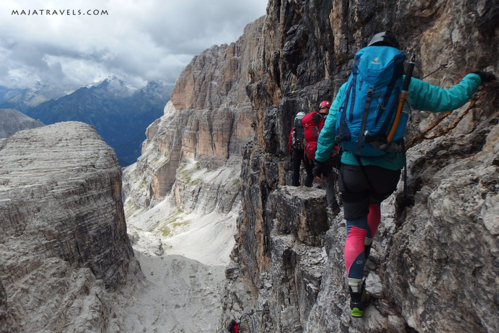 bocchette alte via ferrata in brenta dolomites