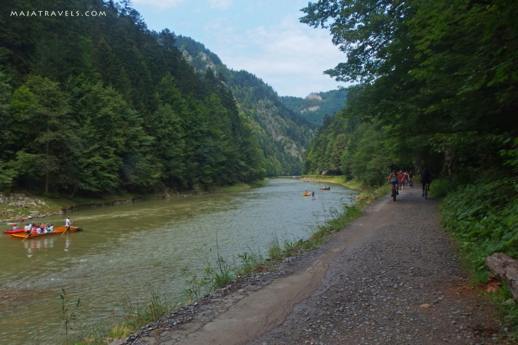 pieniny, bike path along dunajec river