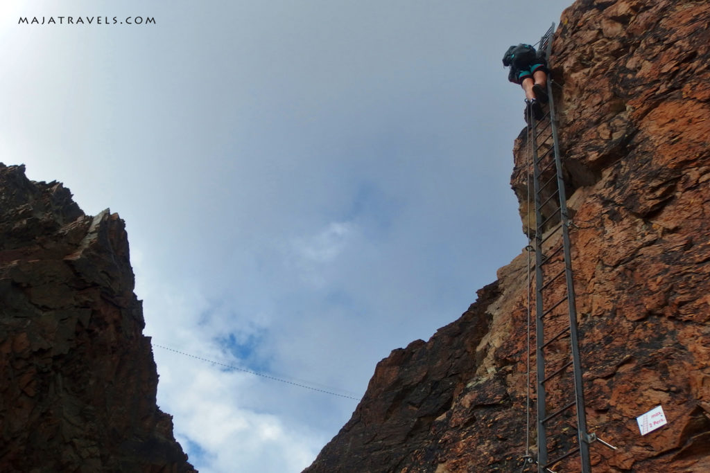 via ferrata jegihorn, ladder