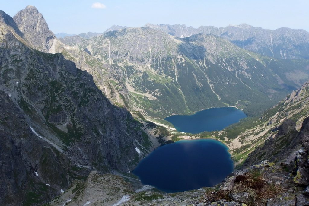 view from rysy in tatra national park