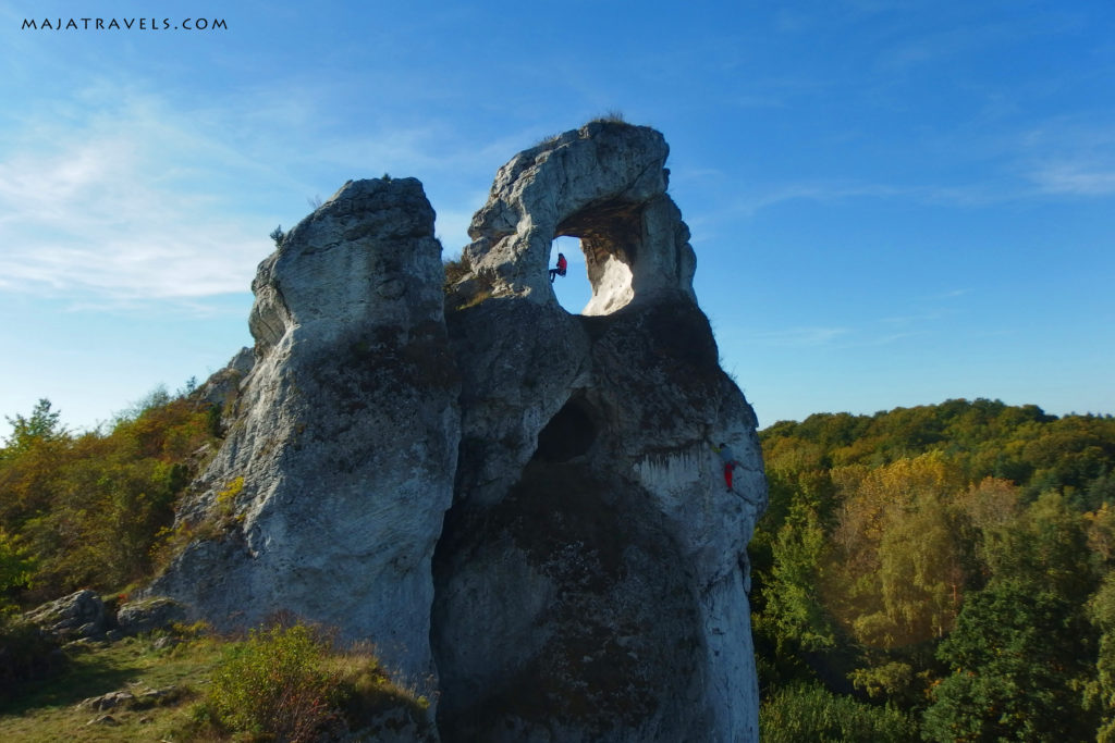 rock climbing in poland, jura, okiennik