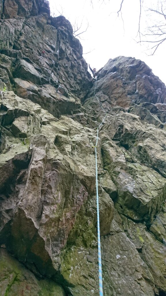 climbing on pełcznica, wałbrzych, poland