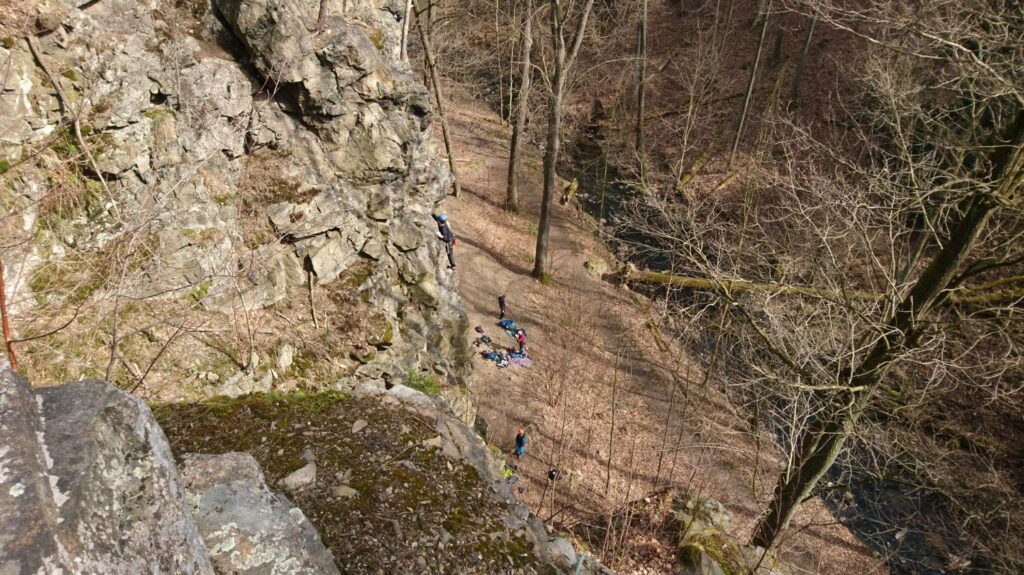 climbing on pełcznica, wałbrzych, poland