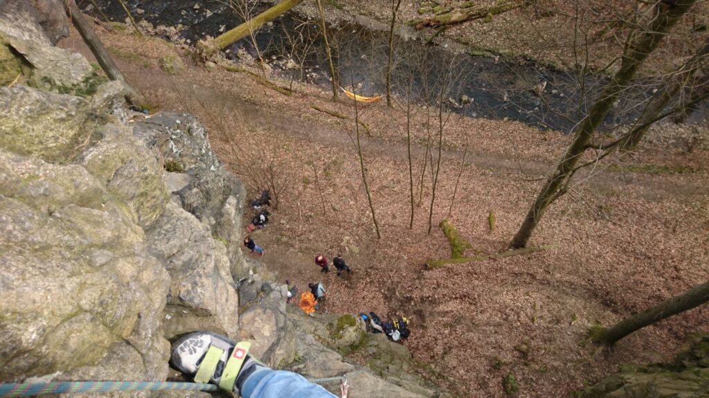 climbing on pełcznica, wałbrzych, poland