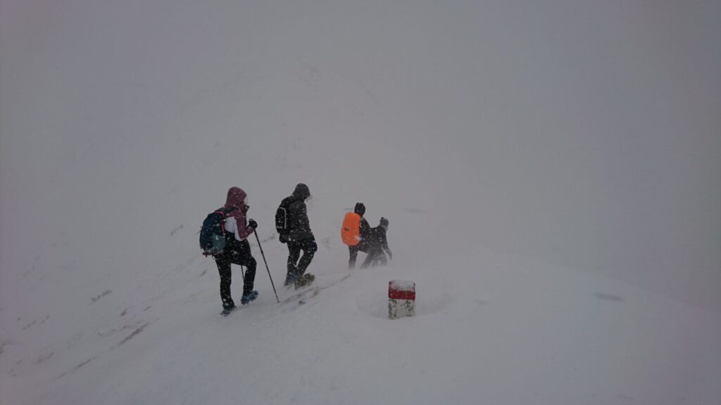 winter storm in mountains