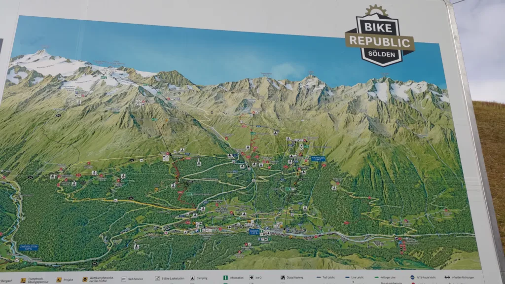 map of bike park in solden