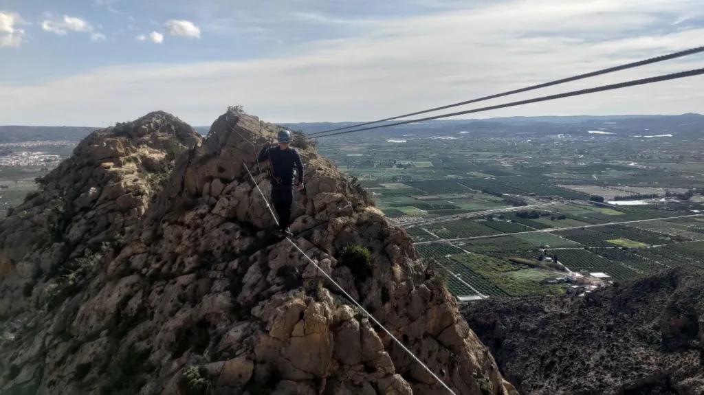 Klettersteig Callosa de Segura K5 – lange Hängebrücke