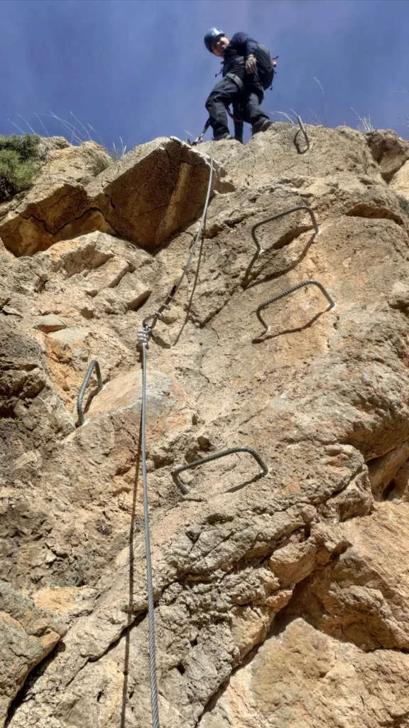 Klettersteig Callosa de Segura – überhängender Abstieg