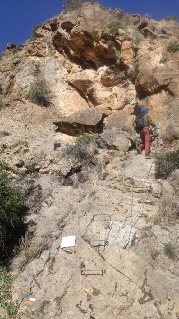 Beginn des Klettersteigs Callosa de Segura