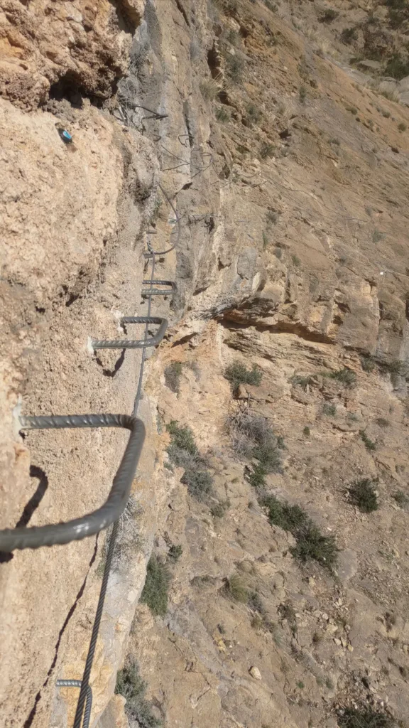 Travers am Klettersteig Callosa de Segura