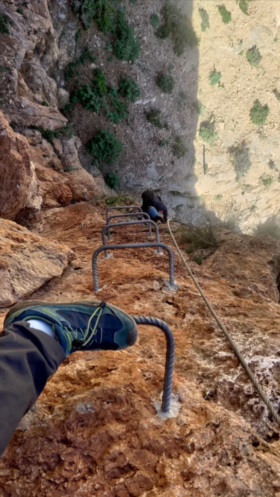 Klettersteig Callosa de Segura K5 – Beginn des Aufstiegs