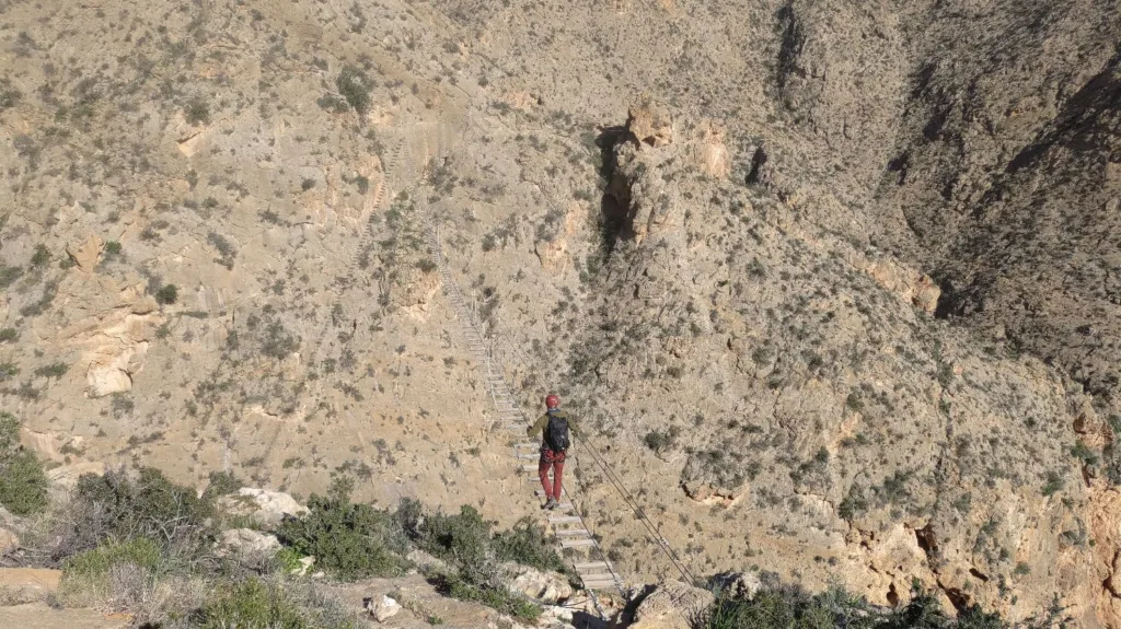 Klettersteig Callosa de Segura K5 – lange Hängebrücke