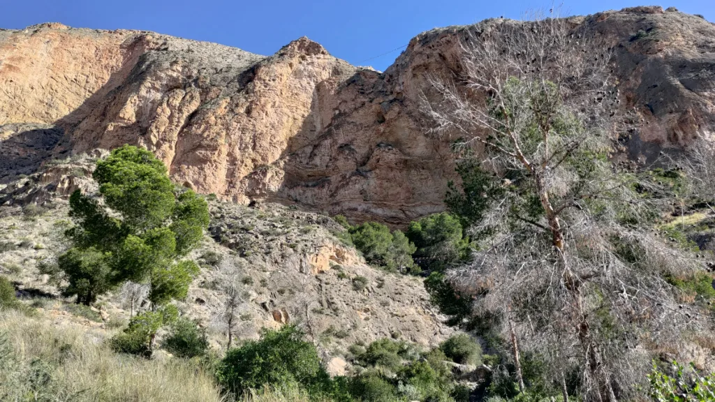 Blick auf den Klettersteig Redován