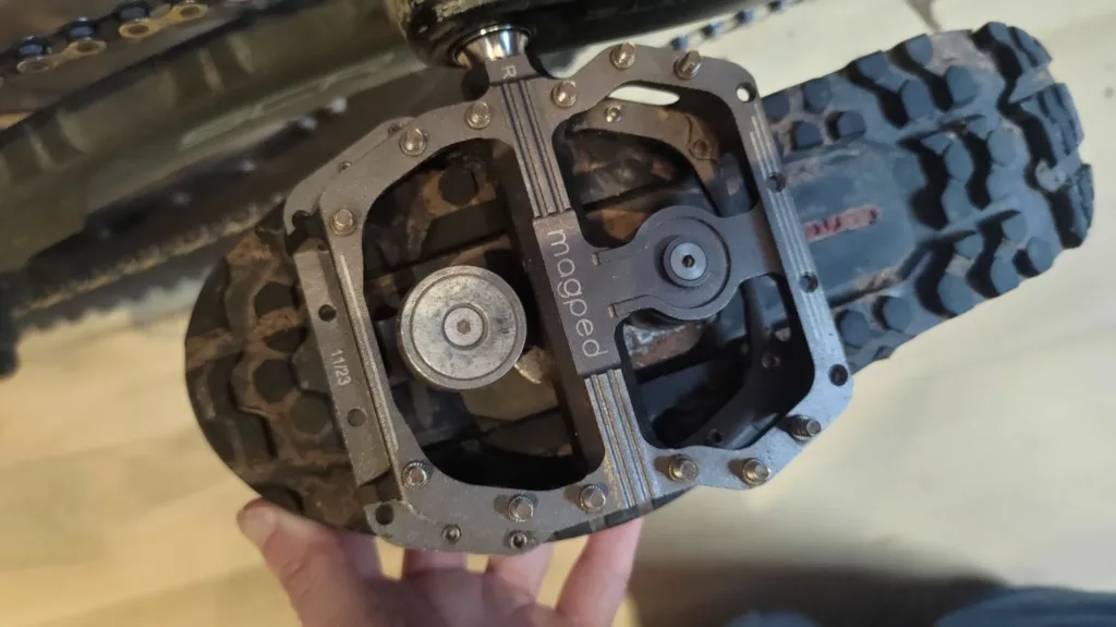 Foot on Magped pedal