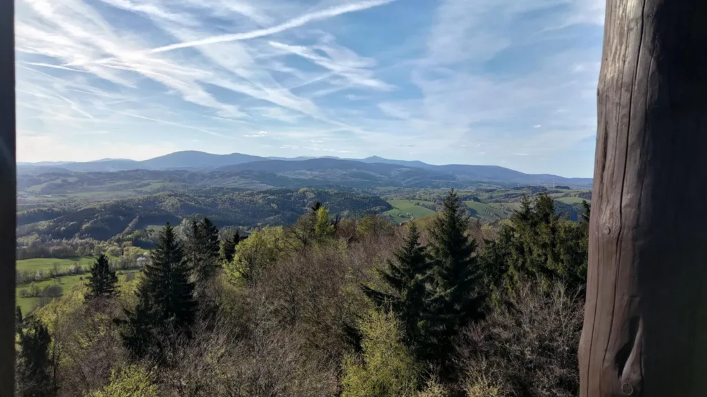 view from the lookout tower, Rozhledna na Markoušovickém hřebeni