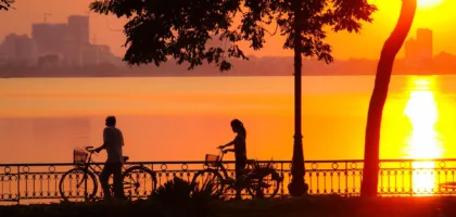 sunset on bicycles