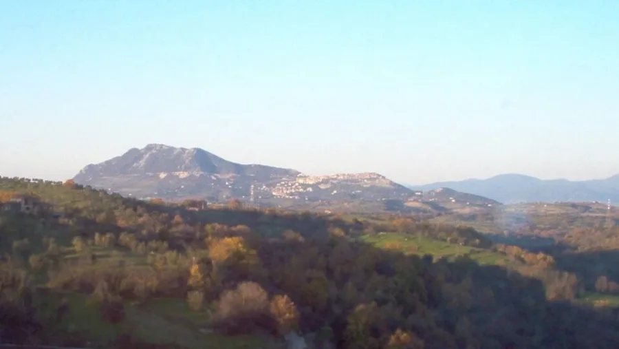 Panoramic view of Monte Soratte in Lazio, Italy
