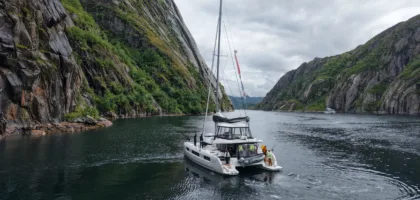 sailing catamaran in norway