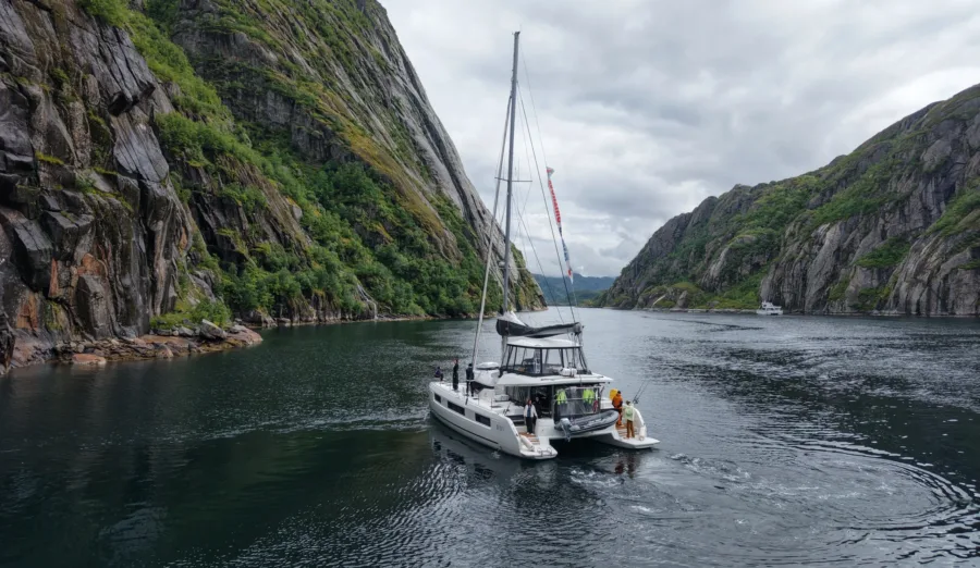 sailing catamaran in norway